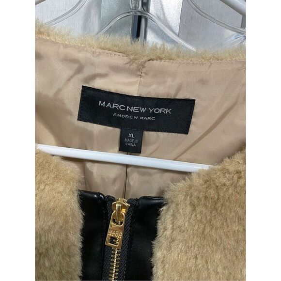 Marc New York faux fur full zip closure jacket size XL NWT - Picture 6 of 8